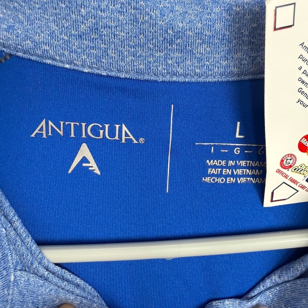 Antigua Chicago Cubs Polo L Blue MLB Performance Gameday Sporty Athleisure - Picture 4 of 9